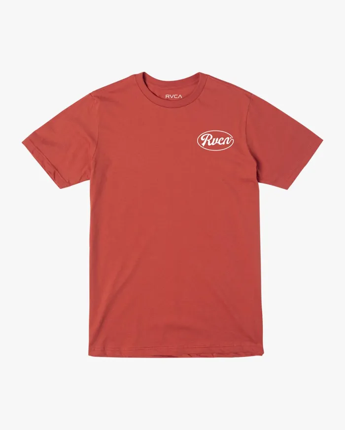RVCA Short Sleeves Mudflap Tee Warm Red 8211 Men
