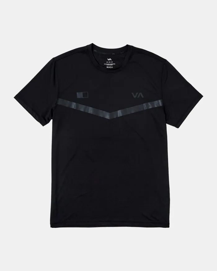 RVCA Short Sleeves RVCA Runner Technical Short Sleeve Top Black 8211 Men