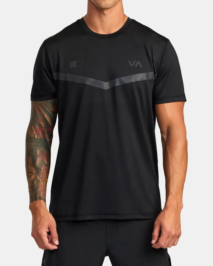 RVCA Short Sleeves RVCA Runner Technical Short Sleeve Top Black 8211 Men