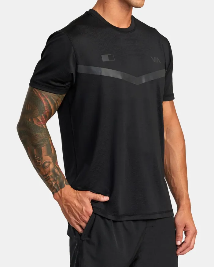 RVCA Short Sleeves RVCA Runner Technical Short Sleeve Top Black 8211 Men