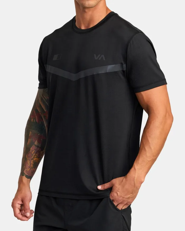 RVCA Short Sleeves RVCA Runner Technical Short Sleeve Top Black 8211 Men