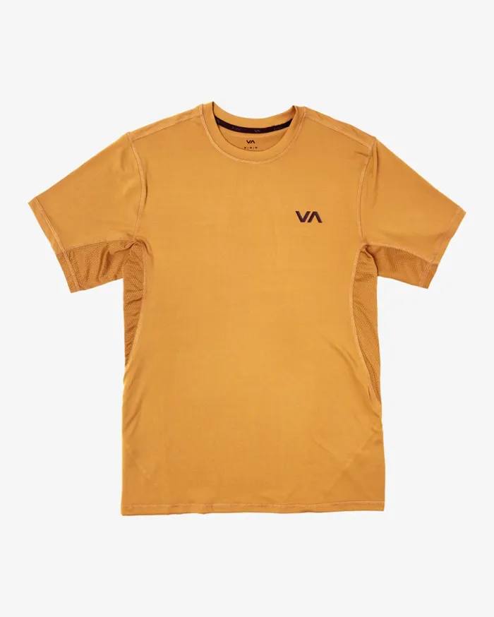 RVCA Short Sleeves Sport Vent Performance Tee Tumeric 8211 Men