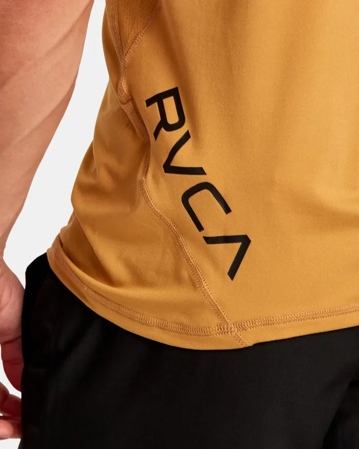 RVCA Short Sleeves Sport Vent Performance Tee Tumeric 8211 Men