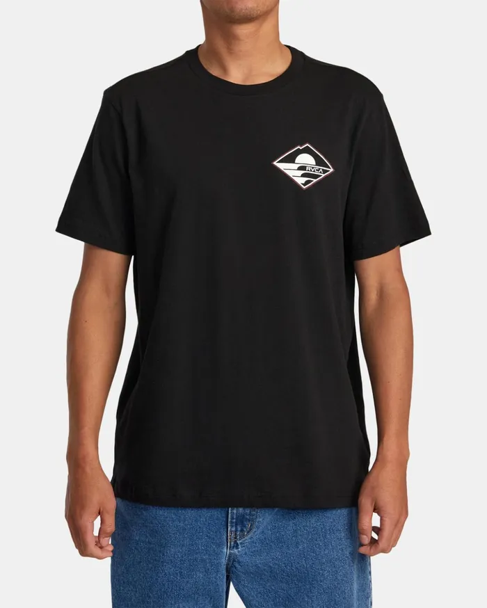 RVCA Short Sleeves Sunswell Tee Black 8211 Men