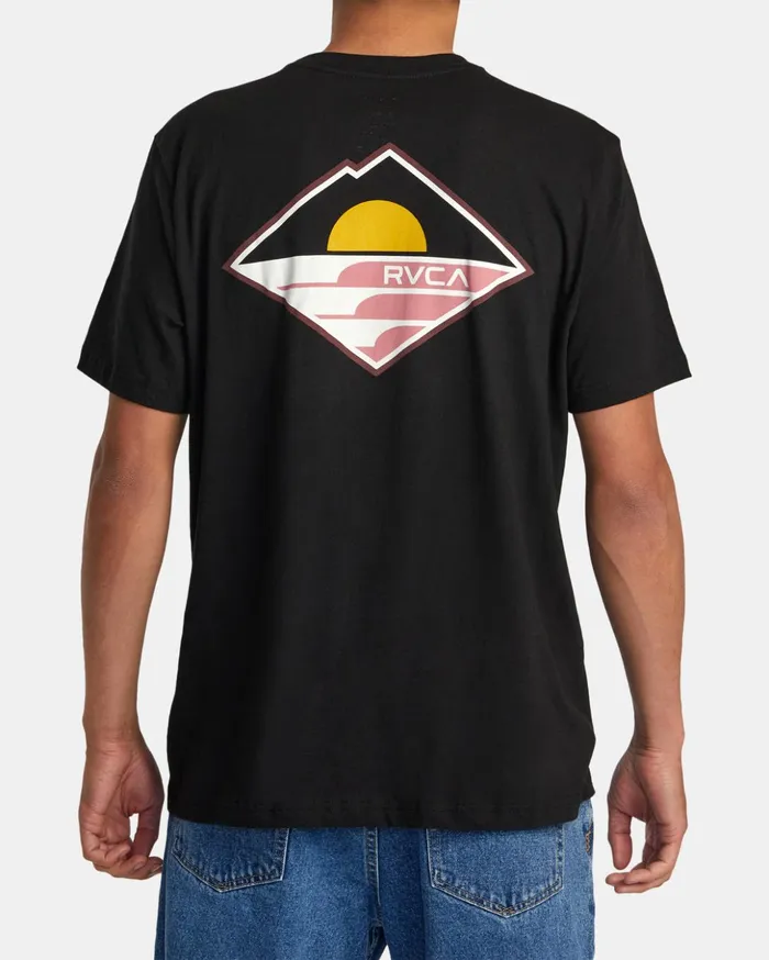 RVCA Short Sleeves Sunswell Tee Black 8211 Men