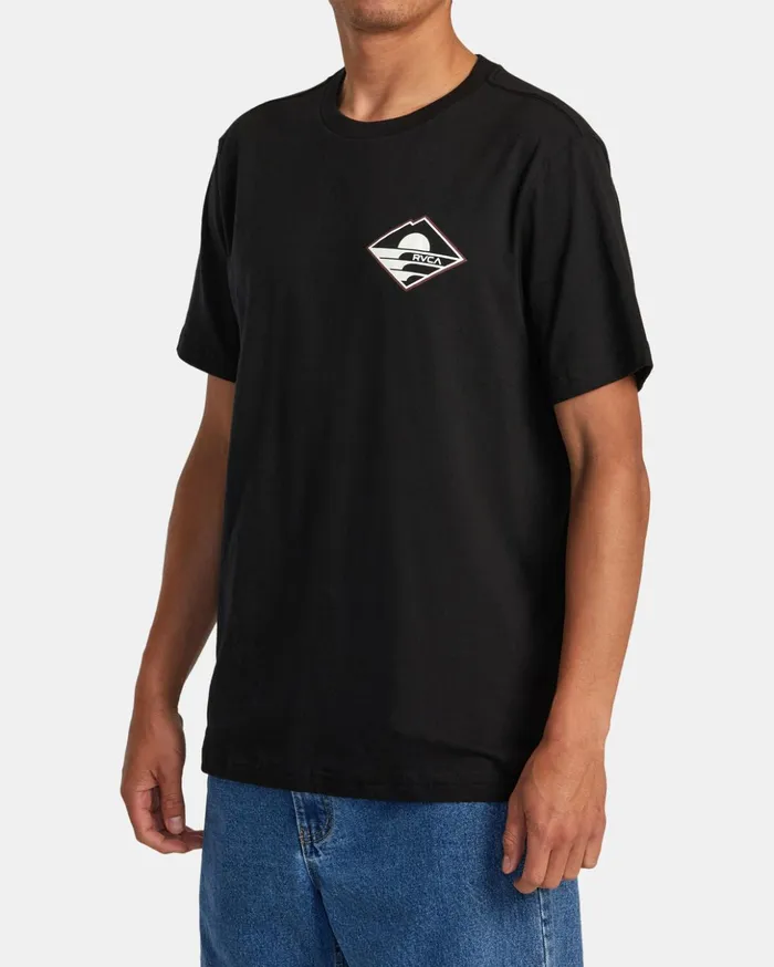 RVCA Short Sleeves Sunswell Tee Black 8211 Men