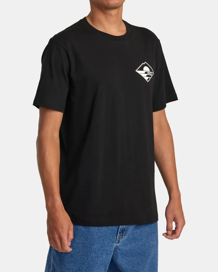 RVCA Short Sleeves Sunswell Tee Black 8211 Men