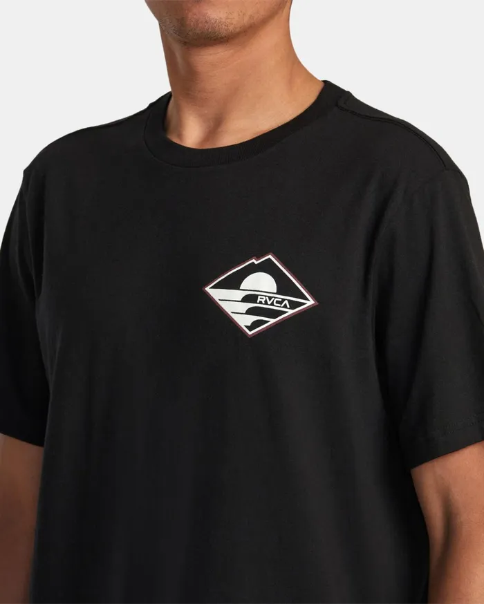 RVCA Short Sleeves Sunswell Tee Black 8211 Men