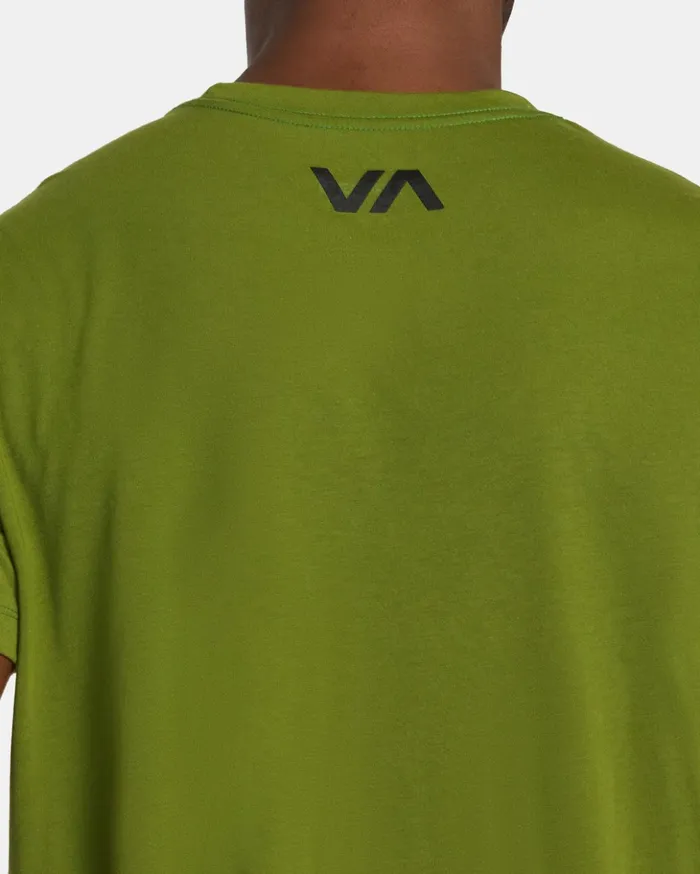 RVCA Short Sleeves VA RVCA Blur Tee Olive Leaf 8211 Men