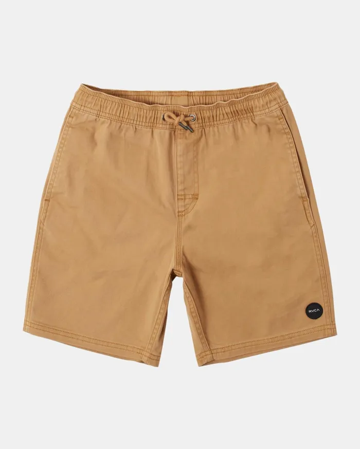 RVCA Shorts Boy039s Escape Solid Elastic Walkshorts 17034 Camel 8211 Boys