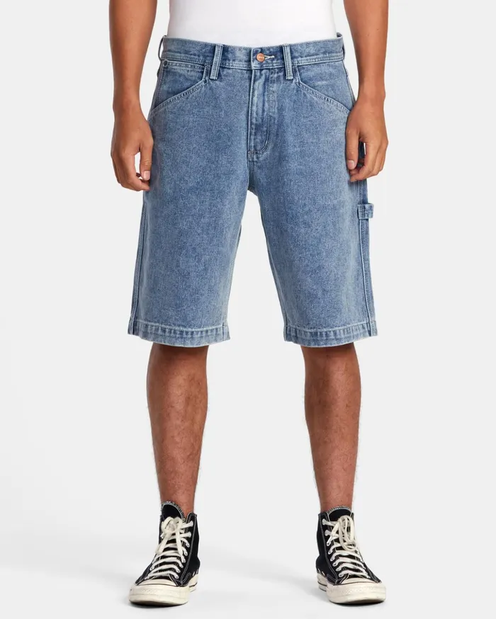 RVCA Shorts Hybrids Chainmail Denim Shorts Broken Blue Wash 8211 Men