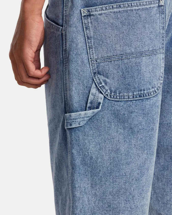 RVCA Shorts Hybrids Chainmail Denim Shorts Broken Blue Wash 8211 Men