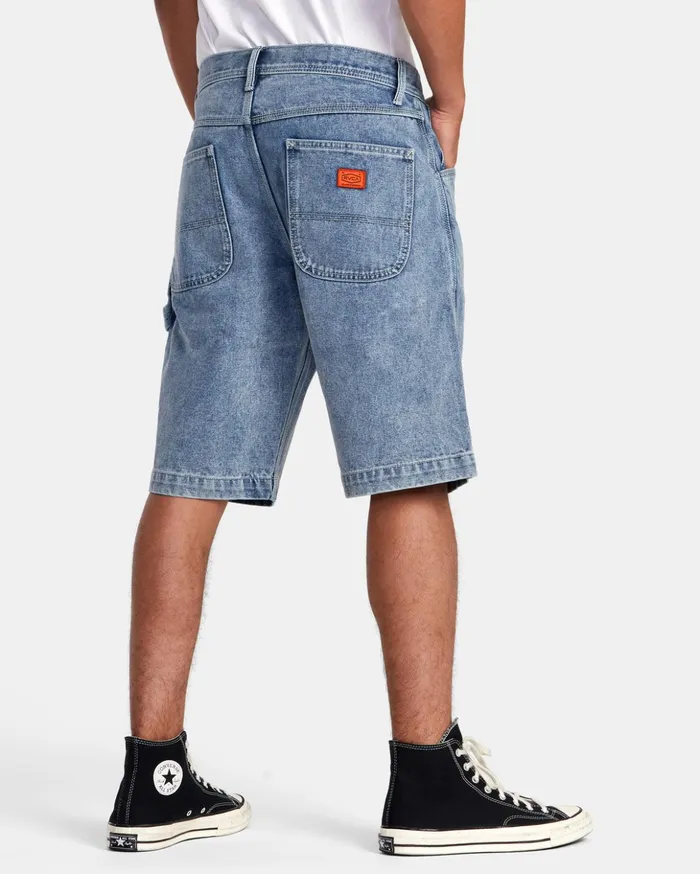RVCA Shorts Hybrids Chainmail Denim Shorts Broken Blue Wash 8211 Men