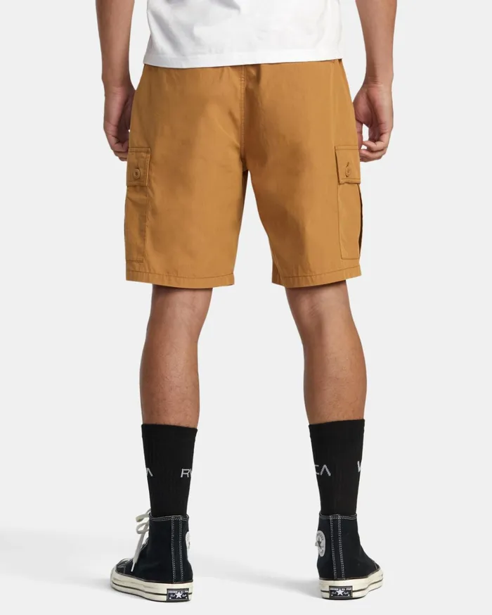 RVCA Shorts Hybrids Civic Utility 18034 Elastic Shorts Camel 8211 Men