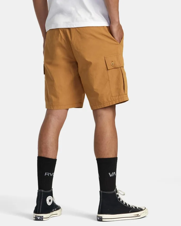 RVCA Shorts Hybrids Civic Utility 18034 Elastic Shorts Camel 8211 Men