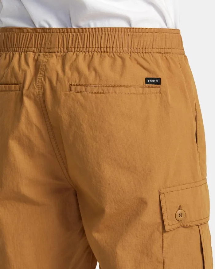 RVCA Shorts Hybrids Civic Utility 18034 Elastic Shorts Camel 8211 Men