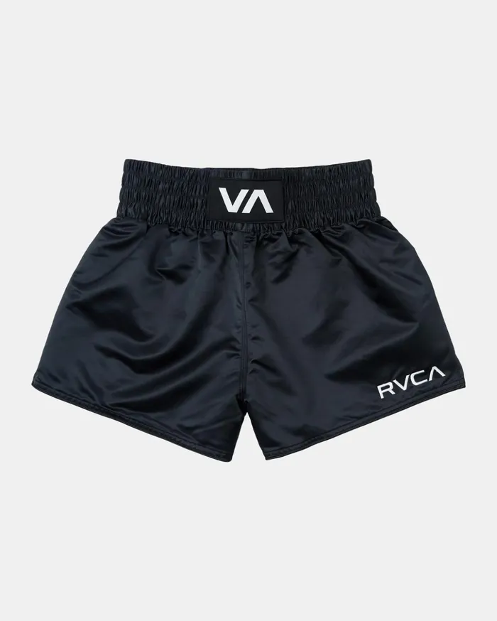 RVCA Shorts Hybrids Muay Thai Mod Elastic Waist Boxing Shorts 15034 Black 8211 Men RVCA Shorts Hybrids Muay Thai Mod Elastic Waist Boxing Shorts 15034 Black 8211 Men