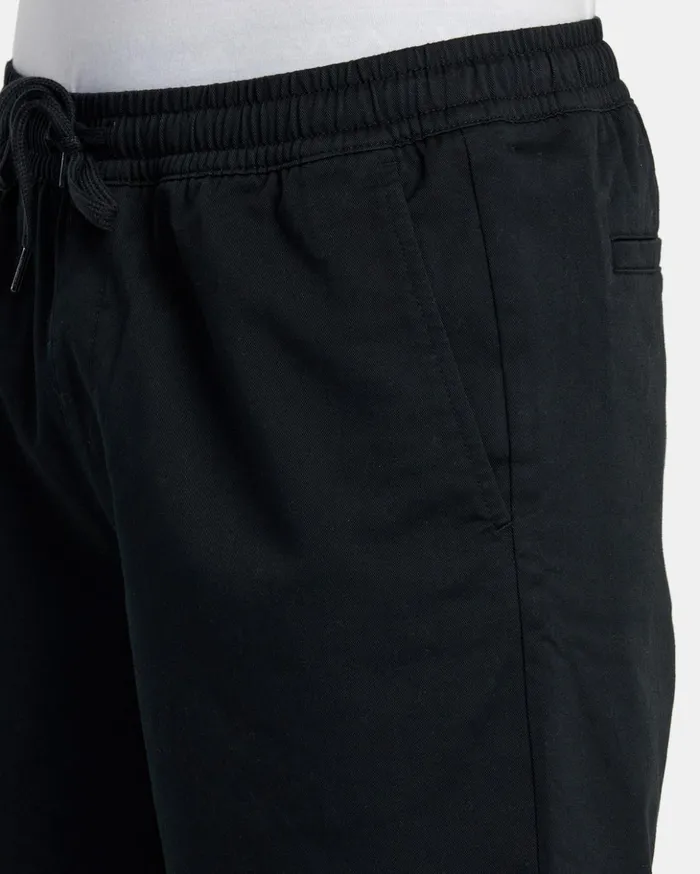 RVCA Shorts Hybrids Weekend Elastic Waist Shorts Black 8211 Men