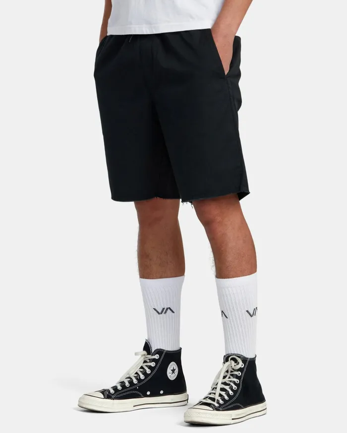 RVCA Shorts Hybrids Weekend Elastic Waist Shorts Black 8211 Men