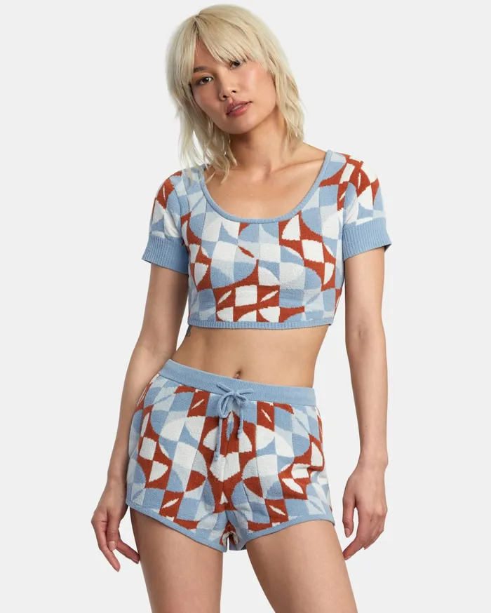 RVCA Shorts Skirts Geode Elasticized Shorts Sandlewood 8211 Women