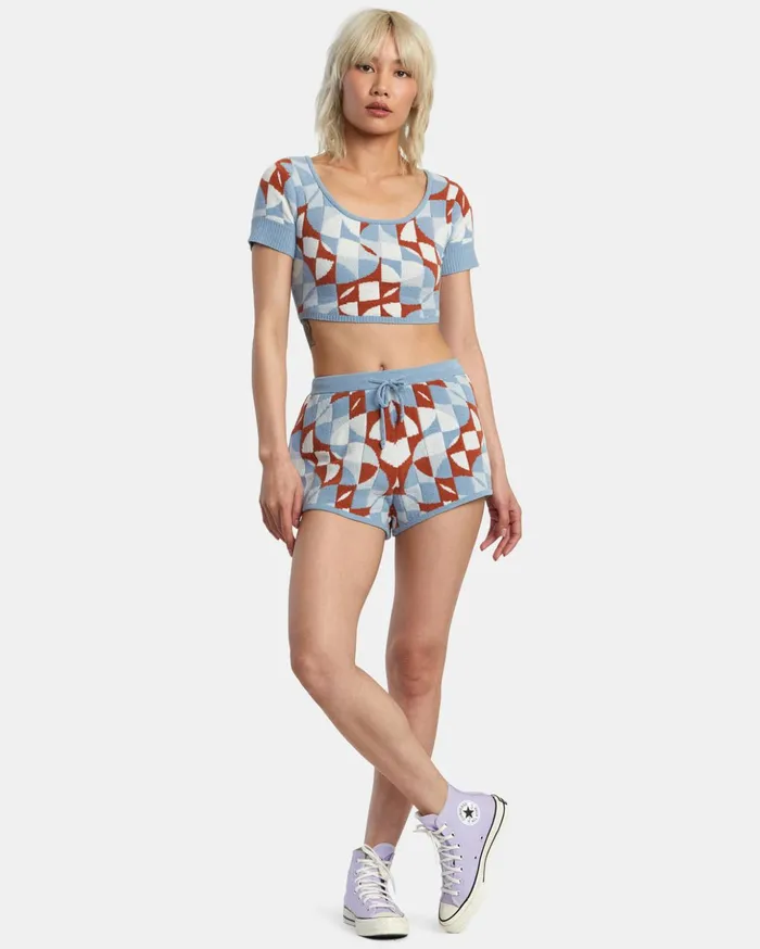 RVCA Shorts Skirts Geode Elasticized Shorts Sandlewood 8211 Women