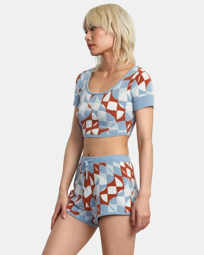 RVCA Shorts Skirts Geode Elasticized Shorts Sandlewood 8211 Women