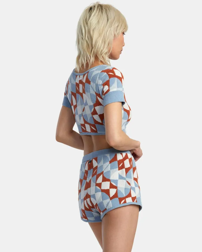 RVCA Shorts Skirts Geode Elasticized Shorts Sandlewood 8211 Women