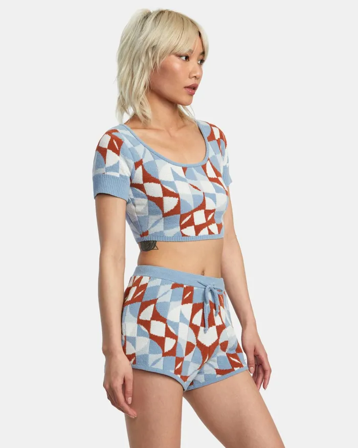 RVCA Shorts Skirts Geode Elasticized Shorts Sandlewood 8211 Women