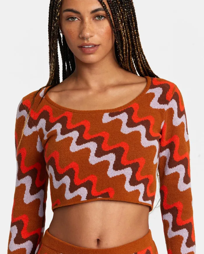 RVCA Sweaters Desmond Sweater Caramel 8211 Women