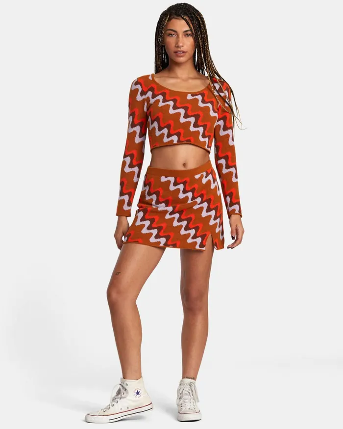 RVCA Sweaters Desmond Sweater Caramel 8211 Women