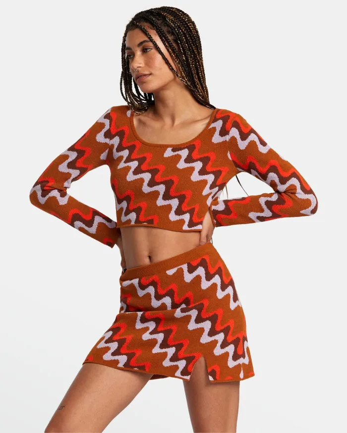 RVCA Sweaters Desmond Sweater Caramel 8211 Women