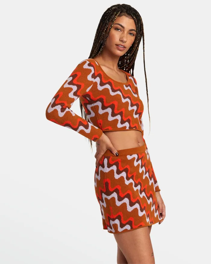 RVCA Sweaters Desmond Sweater Caramel 8211 Women