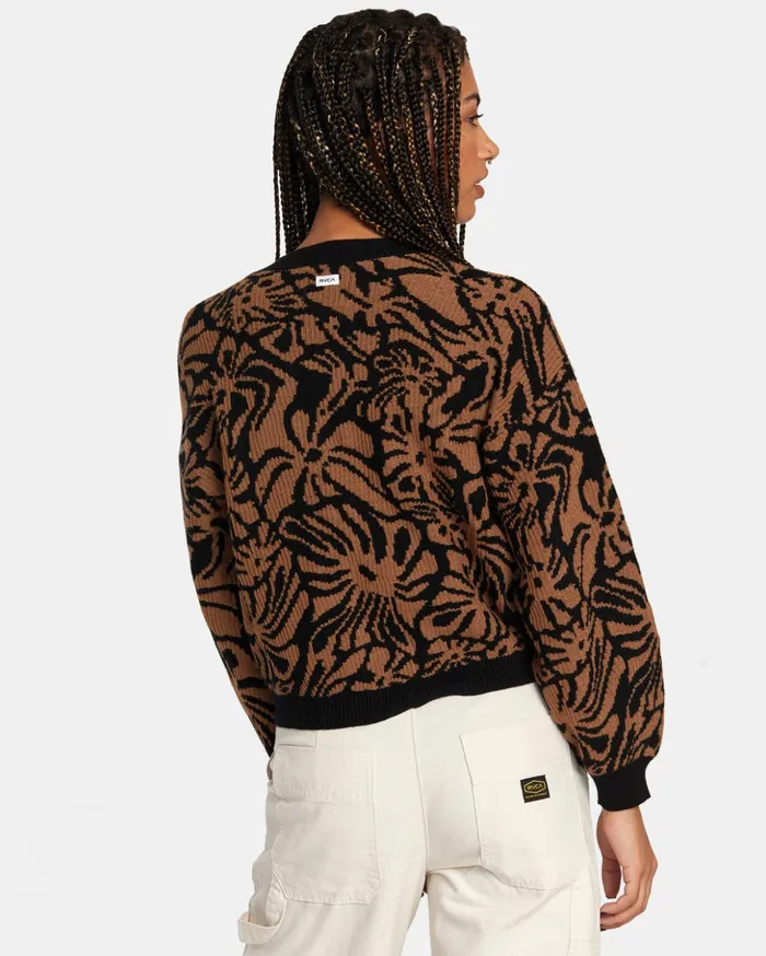 RVCA Sweaters Dip In Pullover Sweater Tan 8211 Women
