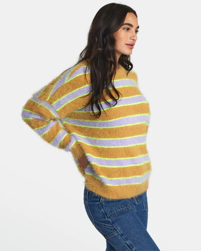 RVCA Sweaters Hash Sweater Tan 8211 Women