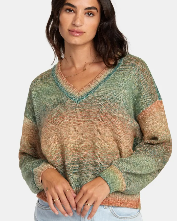 RVCA Sweaters Long Distance Sweater Multi 8211 Women