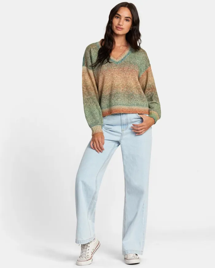RVCA Sweaters Long Distance Sweater Multi 8211 Women