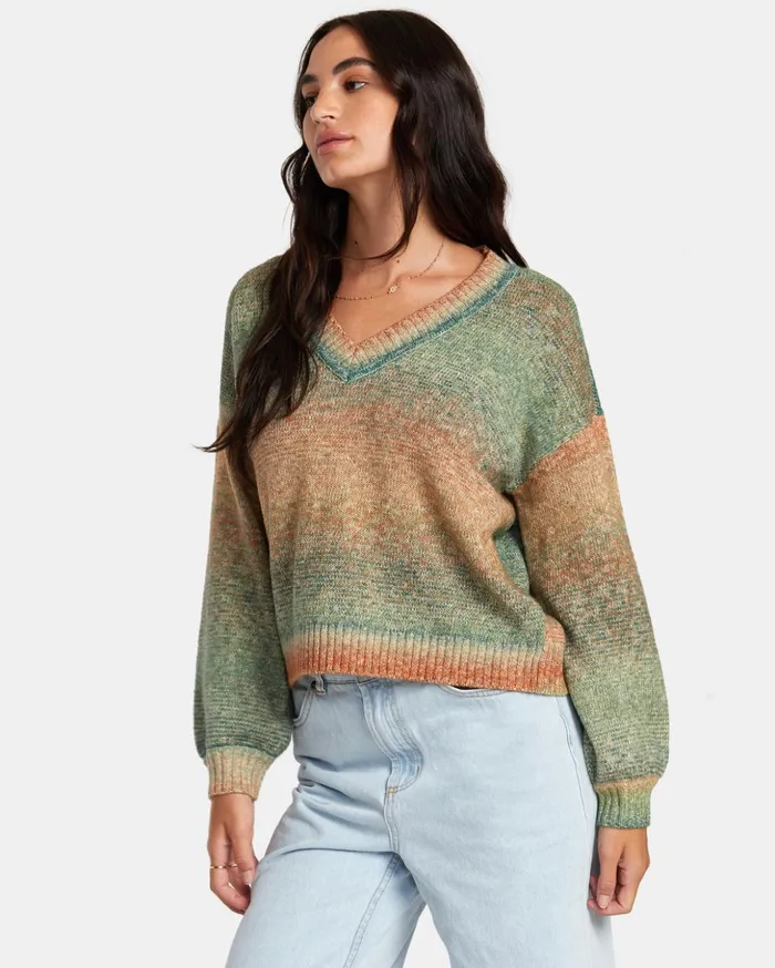 RVCA Sweaters Long Distance Sweater Multi 8211 Women