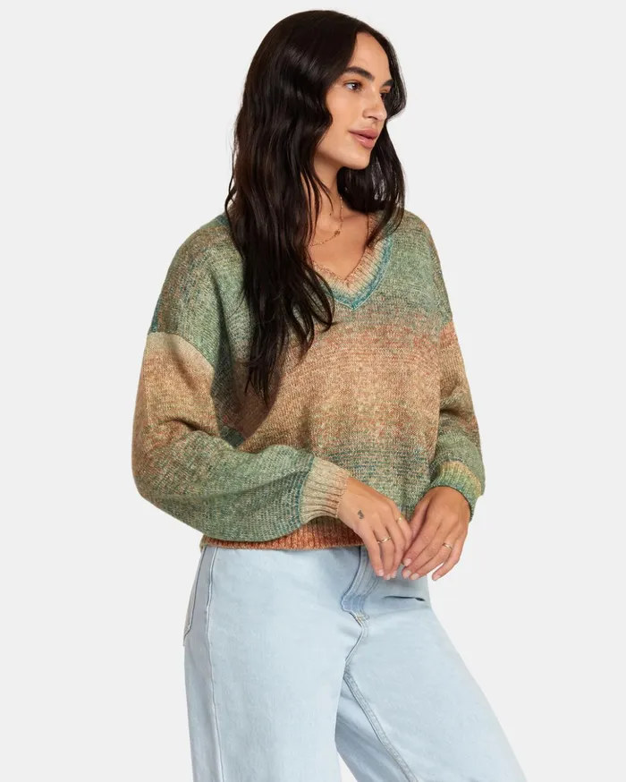 RVCA Sweaters Long Distance Sweater Multi 8211 Women