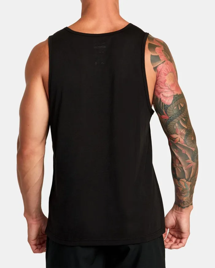 RVCA Tank Tops Double RVCA Split Tank Black 8211 Men