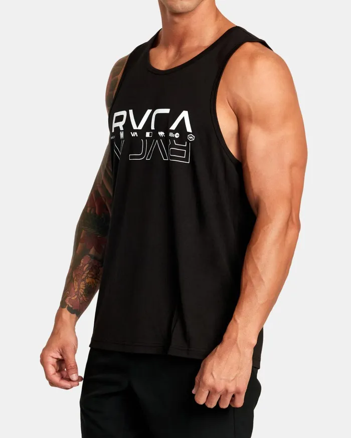 RVCA Tank Tops Double RVCA Split Tank Black 8211 Men