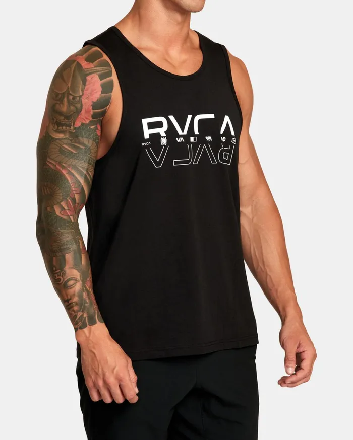 RVCA Tank Tops Double RVCA Split Tank Black 8211 Men