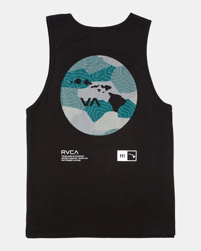 RVCA Tank Tops Hawaii Bar Topo Camo Vest Black 8211 Men