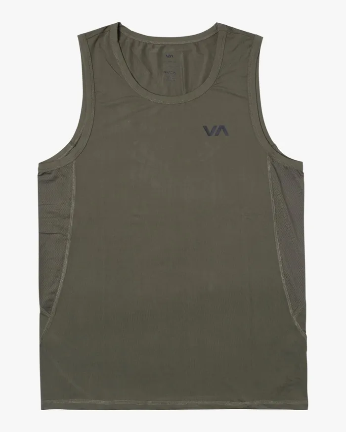 RVCA Tank Tops Sport Vent Tank Top Olive 8211 Men