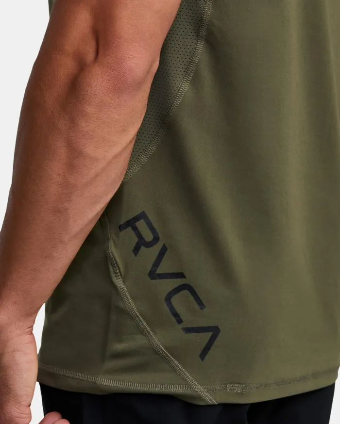 RVCA Tank Tops Sport Vent Tank Top Olive 8211 Men