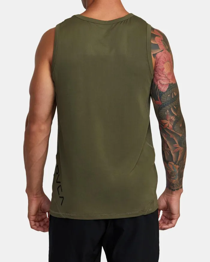 RVCA Tank Tops Sport Vent Tank Top Olive 8211 Men