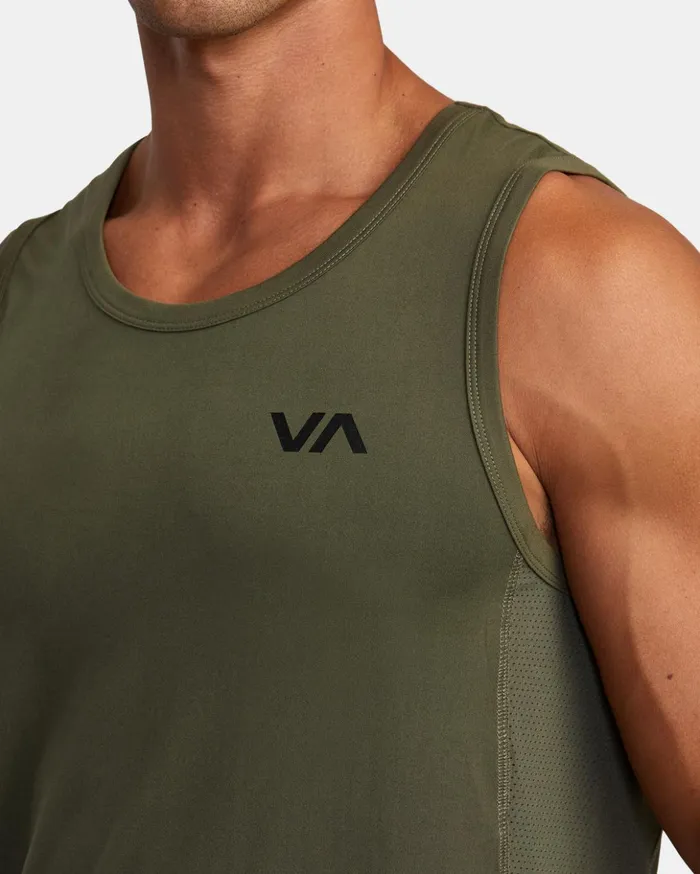 RVCA Tank Tops Sport Vent Tank Top Olive 8211 Men