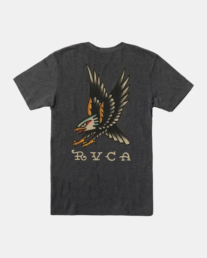 RVCA Tees Tanks Boy039s Bert Eagle TShirt Black 8211 Boys