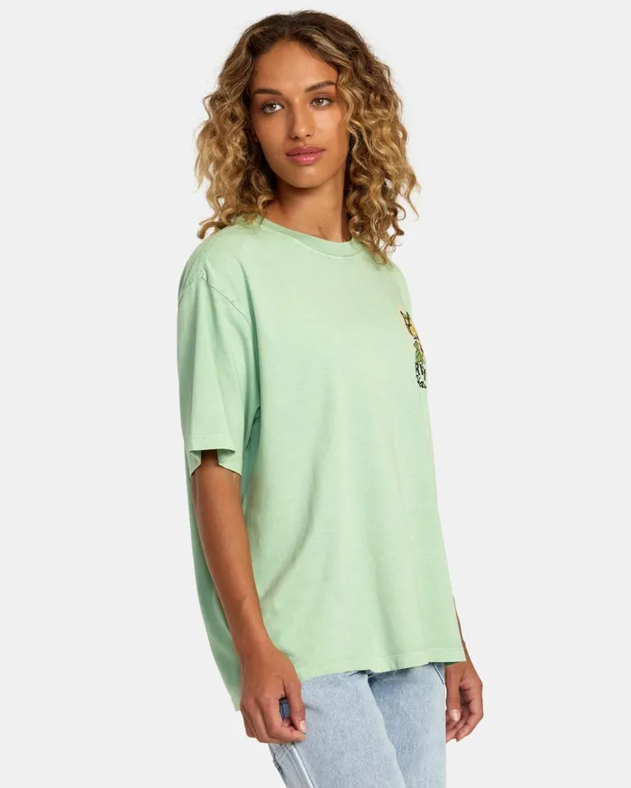 RVCA Tees Tanks Hibiscus Hawaii Tee Seafoam 8211 Women