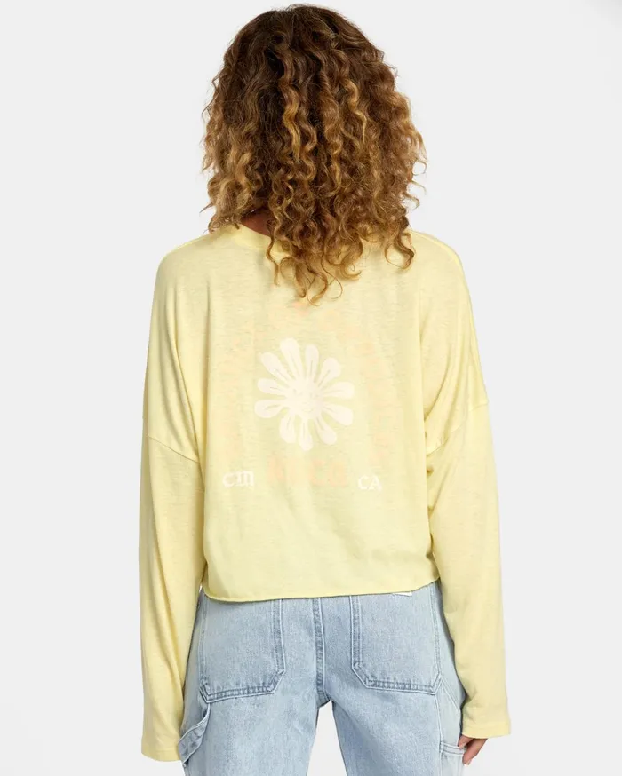 RVCA Tees Tanks Sol Long Sleeve Tee Golden 8211 Women