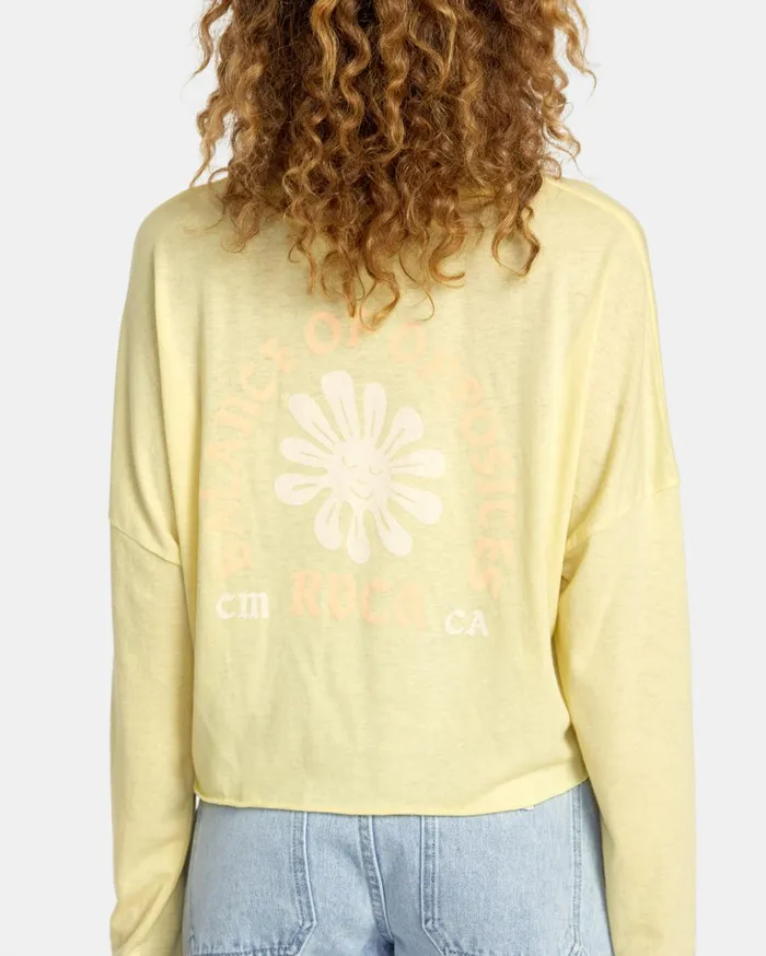 RVCA Tees Tanks Sol Long Sleeve Tee Golden 8211 Women
